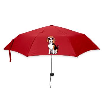 Beagle Dog Wearing Shades - Umbrella (small) - red - Front