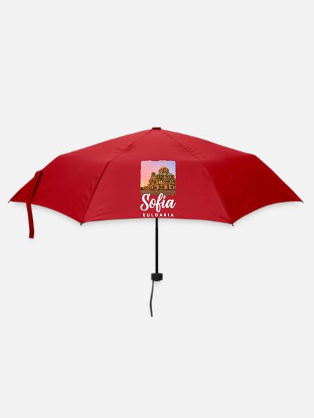 Sofia Bulgarien - Regenschirm (klein) - Rot