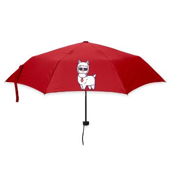 Llama cool avec cravate à lunettes de soleil - Parapluie standard - rouge - Devant