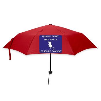 Quand le chat n'est pas là les souris dansent - Parapluie standard - rouge - Devant