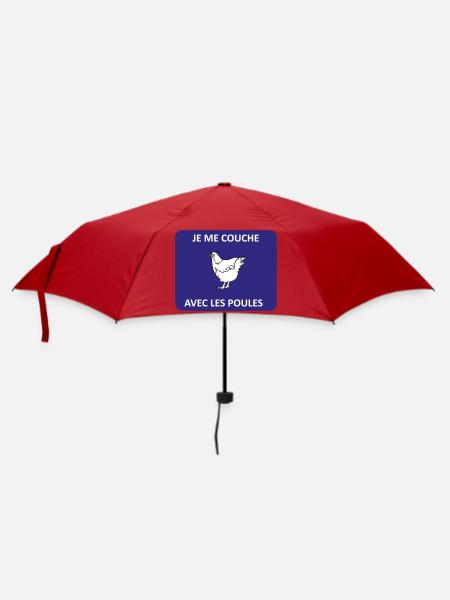 Je me couche avec les poules - Parapluie standard - rouge