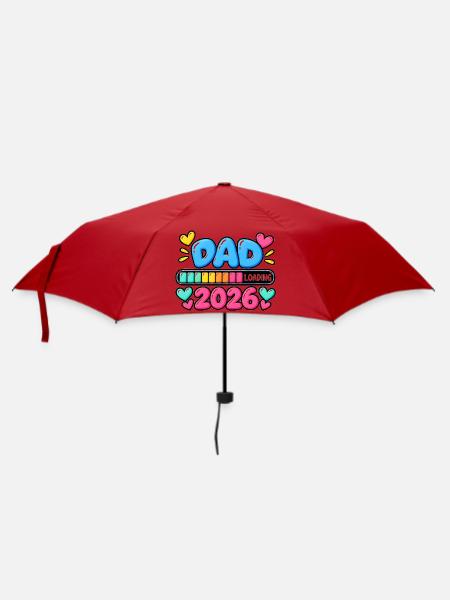 Papa lädt 2026 – Neue Vater-Ankündigung - Regenschirm (klein) - Rot
