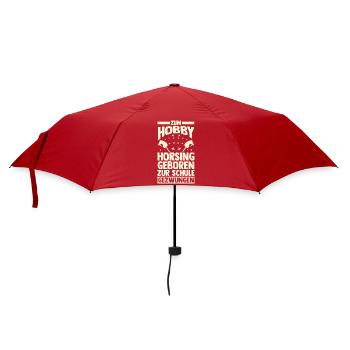 Steckenpferd Hobbyhorse Hobby Horsing - Regenschirm (klein) - Rot - Vorne