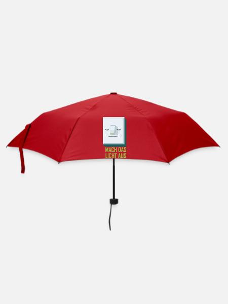 Mach das Licht aus Schalter Gesicht - Regenschirm (klein) - Rot