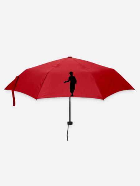 Bruce Lee und Action Kung Fu Escrima Schattenfigur - Regenschirm (klein) - Rot