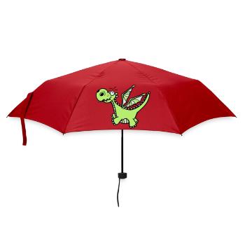 Mächtiger Drache - Regenschirm (klein) - Rot - Vorne