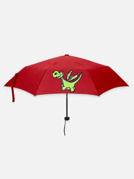 Mächtiger Drache - Regenschirm (klein) - Rot