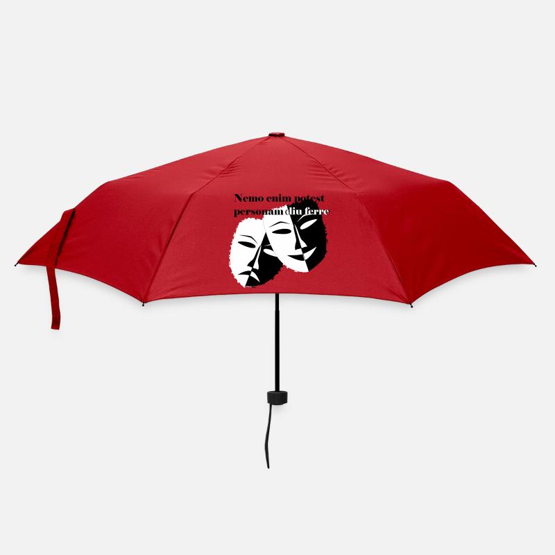 Latein Sprüche Masken Rom Geschenkidee witzig - Regenschirm (klein) - Rot
