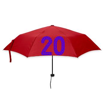 20. 20 ANS. 20e ANNIVERSAIRE. ANNIVERSAIRE 20 ANS. - Parapluie standard - rouge - Devant