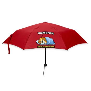 Today’s Plan: Absolutely Nothing Dog - Umbrella (small) - red - Front