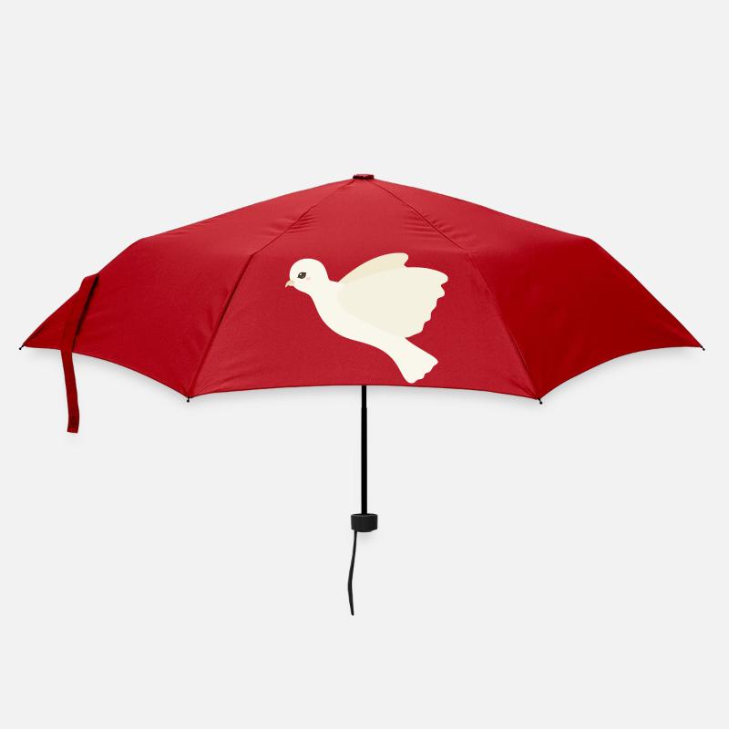 Ivory Dove in Flight - Umbrella (small) - red