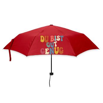 Du Bist Gut Genug Meme Quote Retro Groovy - Regenschirm (klein) - Rot - Vorne