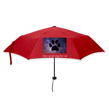 Kosmische Katzenpfote lustig Mondlandung Geschenk  - Regenschirm (klein) - Rot - Vorne