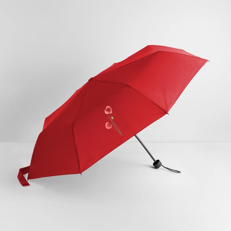 Blume: roter Mohn Regenschirm (klein)