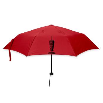 Kebab brooch - Umbrella (small) - red - Front