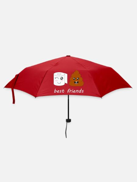 Papier toilette et caca - Parapluie standard - rouge