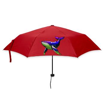 Whale - Umbrella (small) - red - Front