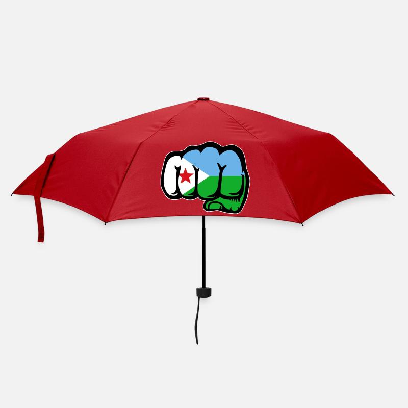 Dschibuti Flagge Faust - Regenschirm (klein) - Rot