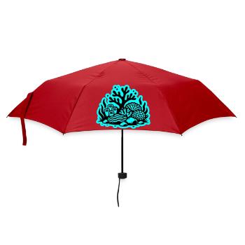 Korallenriff Ozean Korallen Symbol - Regenschirm (klein) - Rot - Vorne