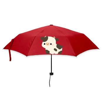 Holstein-Kuh - Regenschirm (klein) - Rot - Vorne