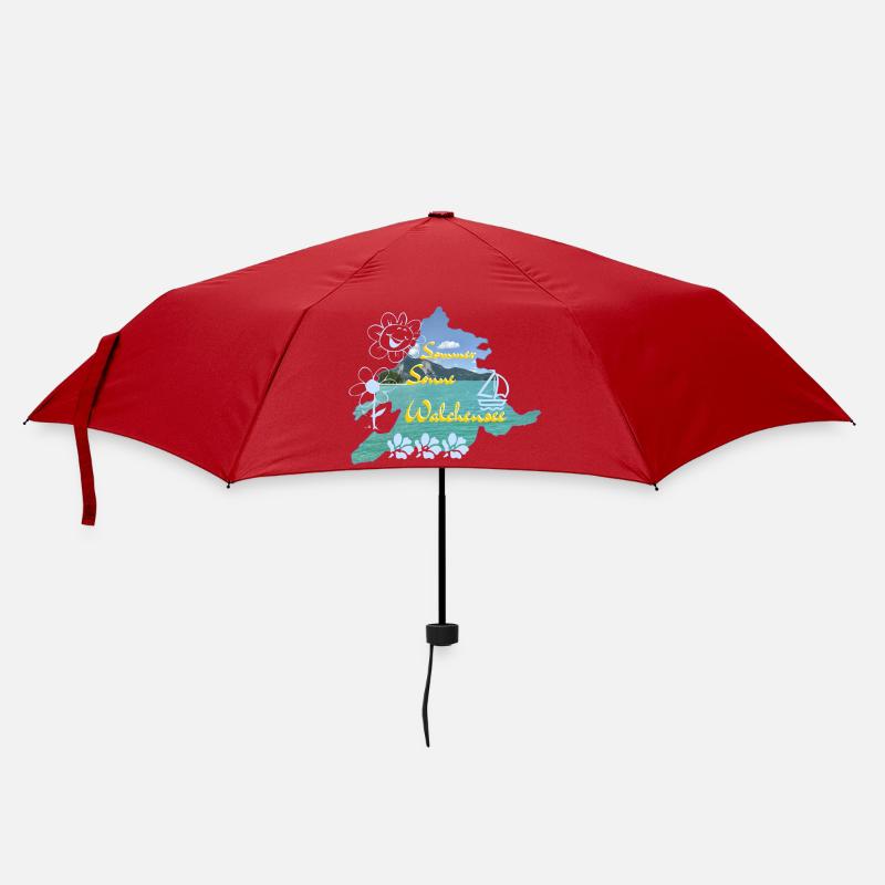 Sommer Sonne Walchensee - Regenschirm (klein) - Rot