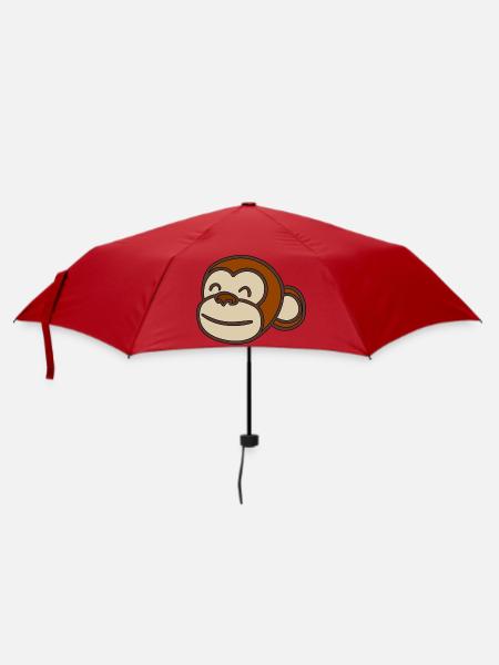 Affenkopf - Regenschirm (klein) - Rot