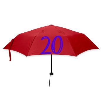 20. 20 ANS. 20e ANNIVERSAIRE. ANNIVERSAIRE 20 ANS. - Parapluie standard - rouge - Devant