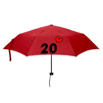 20. 20 ANS. 20e ANNIVERSAIRE. ANNIVERSAIRE 20 ANS. - Parapluie standard - rouge - Devant