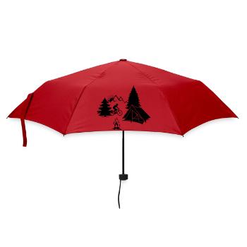 Bicycle holiday camping - Umbrella (small) - red - Front