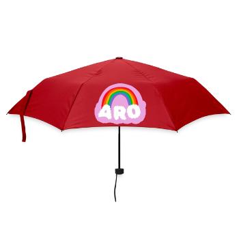 Aromantik, aromatisch, aro - Regenschirm (klein) - Rot - Vorne