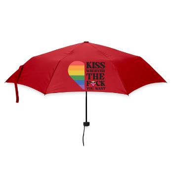LGBT Pride Month - Kiss Whoever You Want - Umbrella (small) - red - Front