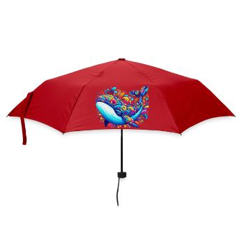 Whale - Umbrella (small) - red - Front