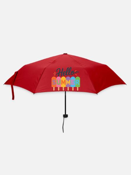 Hallo Sommer - Regenschirm (klein) - Rot
