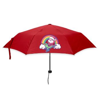 Colibri Oiseau Père Noël Noël - Parapluie standard - rouge - Devant