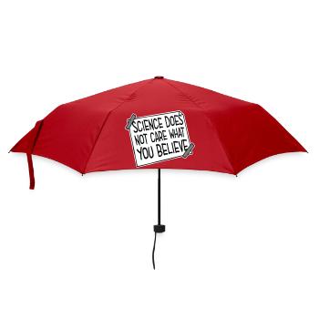 Science Does Not Care What You Believe Facts Logo - Umbrella (small) - red - Front