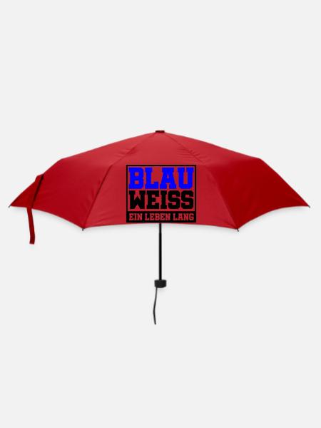 Blau Weiss ein Leben Lang | Farben änderbar - Regenschirm (klein) - Rot