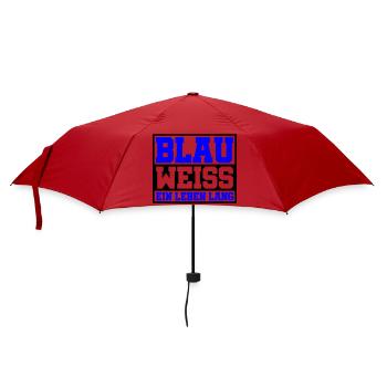 Blau Weiss ein Leben Lang | Farben änderbar - Regenschirm (klein) - Rot - Vorne