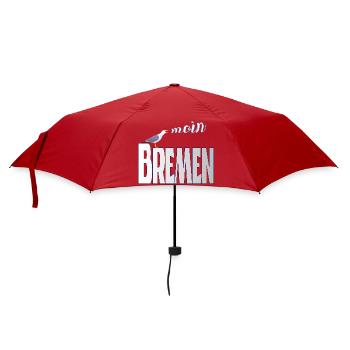 Bremen Möwe & Moin Design - Regenschirm (klein) - Rot - Vorne