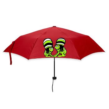 2 Frogs Reggae Music Rasta Hair Hat Jamaica - Umbrella (small) - red - Front