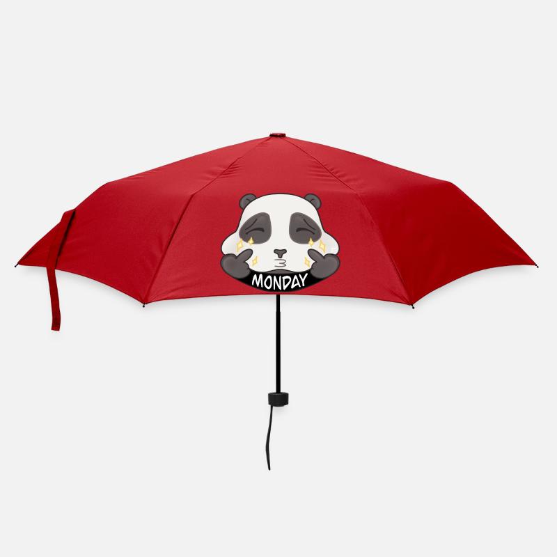 Panda Monday Éclat Cartoon - Parapluie standard - rouge