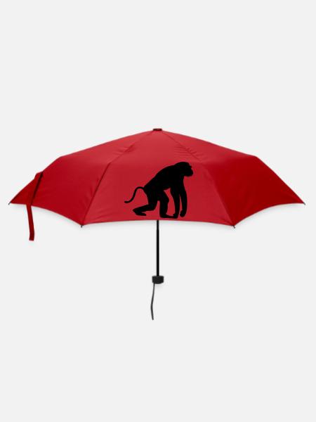 affe - Regenschirm (klein) - Rot
