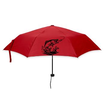 Silhouette du Brochet Prédateur - Parapluie standard - rouge - Devant