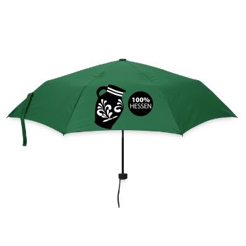Bembel 100% HESSEN #FFM #BembelDesign #069 - Regenschirm (klein) - Flaschengrün - Vorne