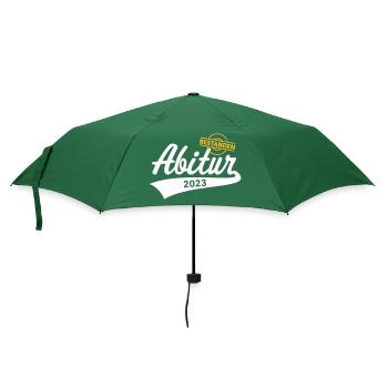 Abitur 2023 Bestanden (Abiturient / Abi) - Regenschirm (klein) - Flaschengrün - Vorne