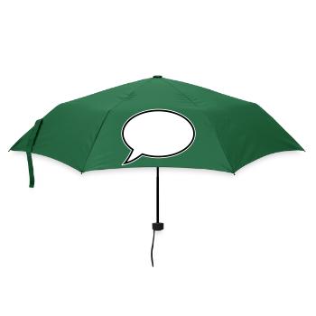 Sprechblase Design - Regenschirm (klein) - Flaschengrün - Vorne