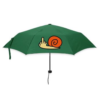 fuck_off_snail - Regenschirm (klein) - Flaschengrün - Vorne