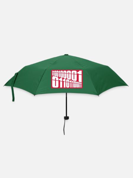 Binär Code Programm Sprache - Regenschirm (klein) - Flaschengrün