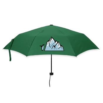 Pinguin Eisberg - Regenschirm (klein) - Flaschengrün - Vorne
