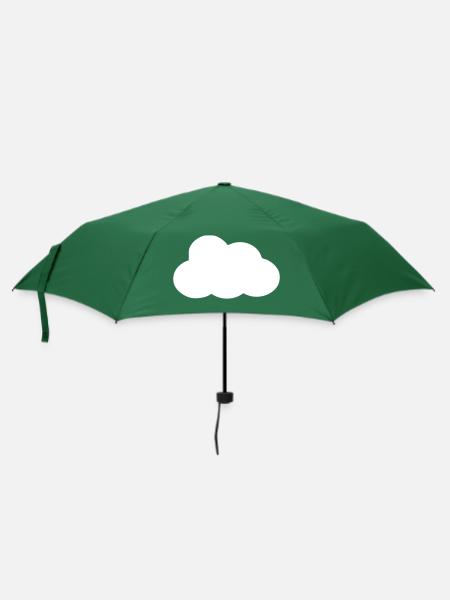 Einfache Wolke - Regenschirm (klein) - Flaschengrün