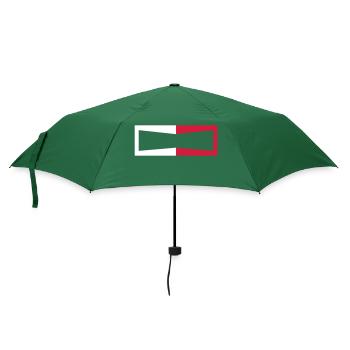 Rahmen für eigenen Schriftzug Text - Regenschirm (klein) - Flaschengrün - Vorne